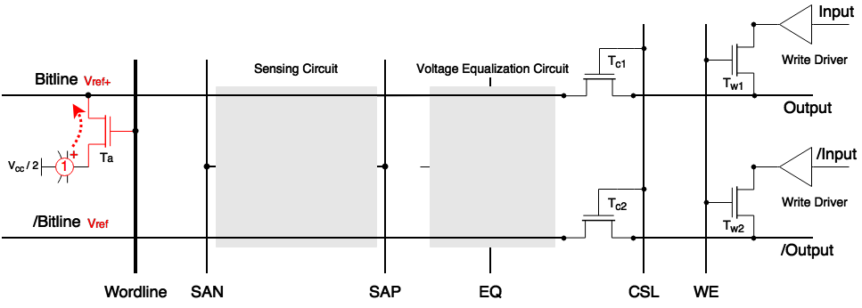 Differential Sense Amplifer Read Access